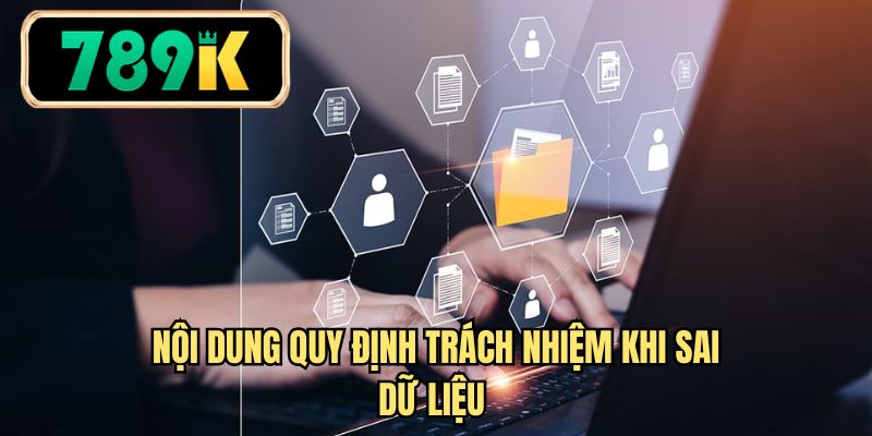Nội dung quy định trách nhiệm khi sai dữ liệu